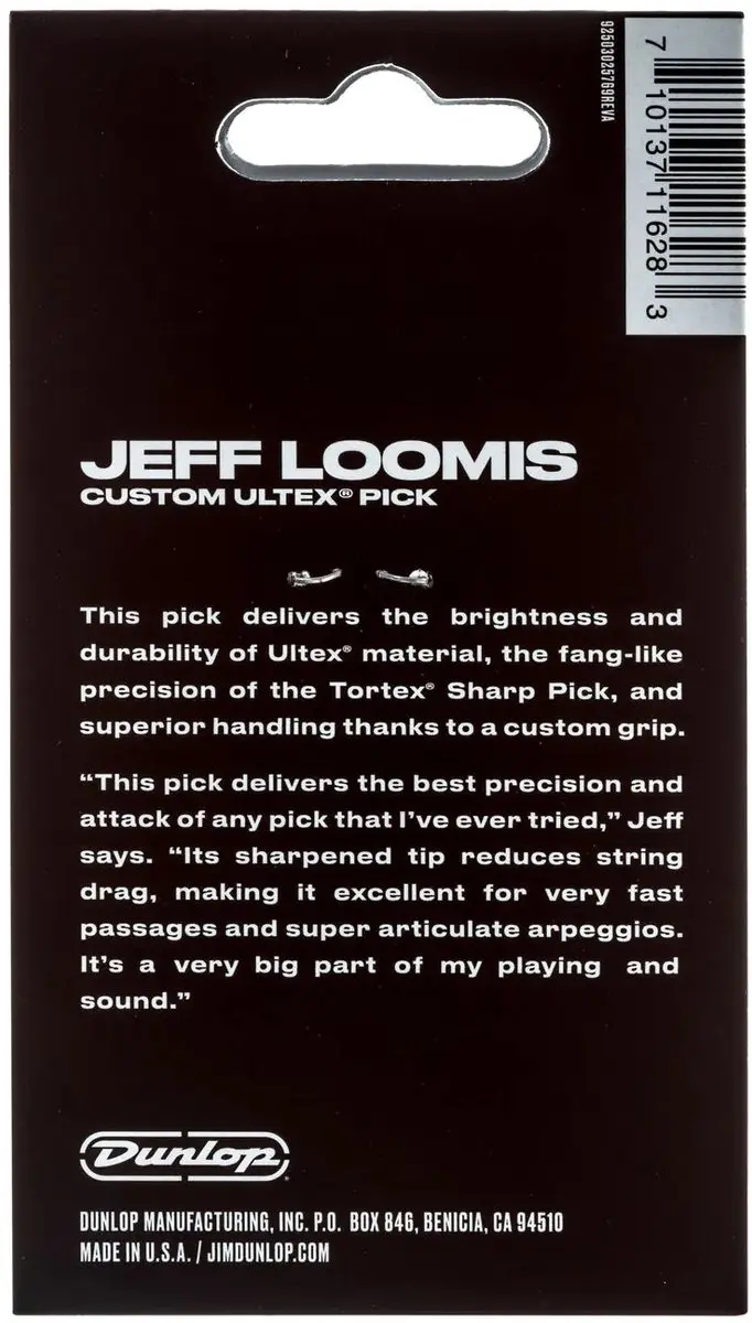 Dunlop Jim Dunlop 461PJL Jeff Loomis Custom Ultex Plectrum 1.50mm - 6 Stuks