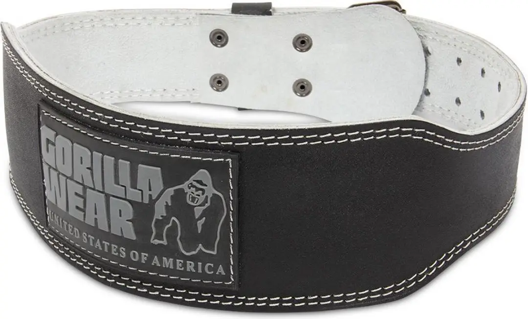 Gorilla Wear Leren Sportriem 4 Inch - Halterriem - Zwart