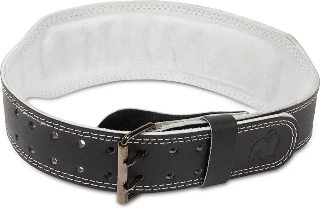 Gorilla Wear Leren Sportriem 4 Inch - Halterriem - Zwart