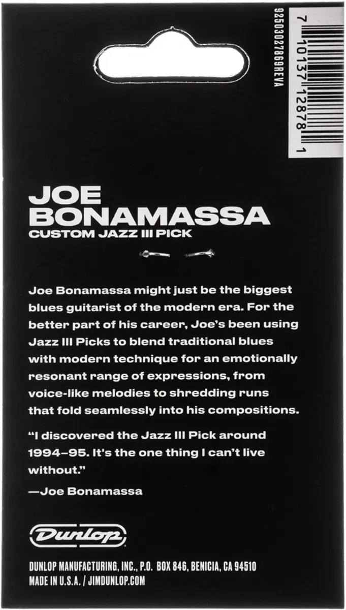 Dunlop PVP121 Bonamassa Variety Pack Plectrumset