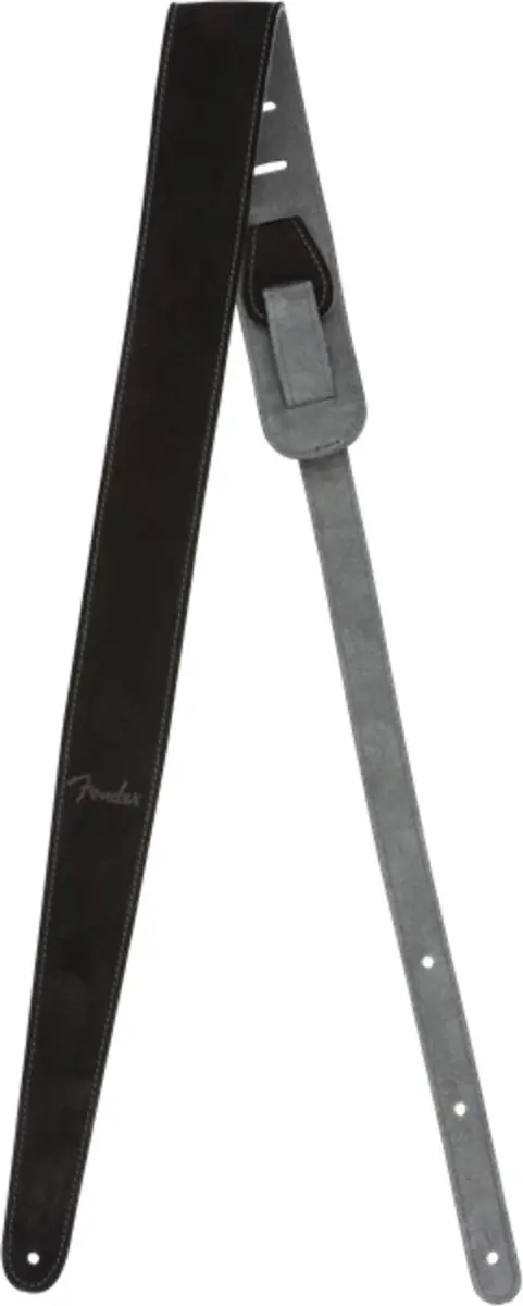 Fender Reversible Suede Gitaarband - Zwart/Grijs