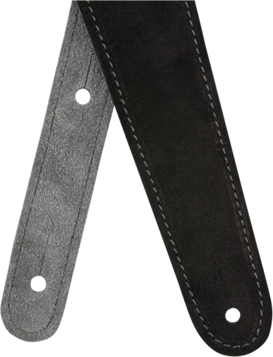 Fender Reversible Suede Gitaarband - Zwart/Grijs