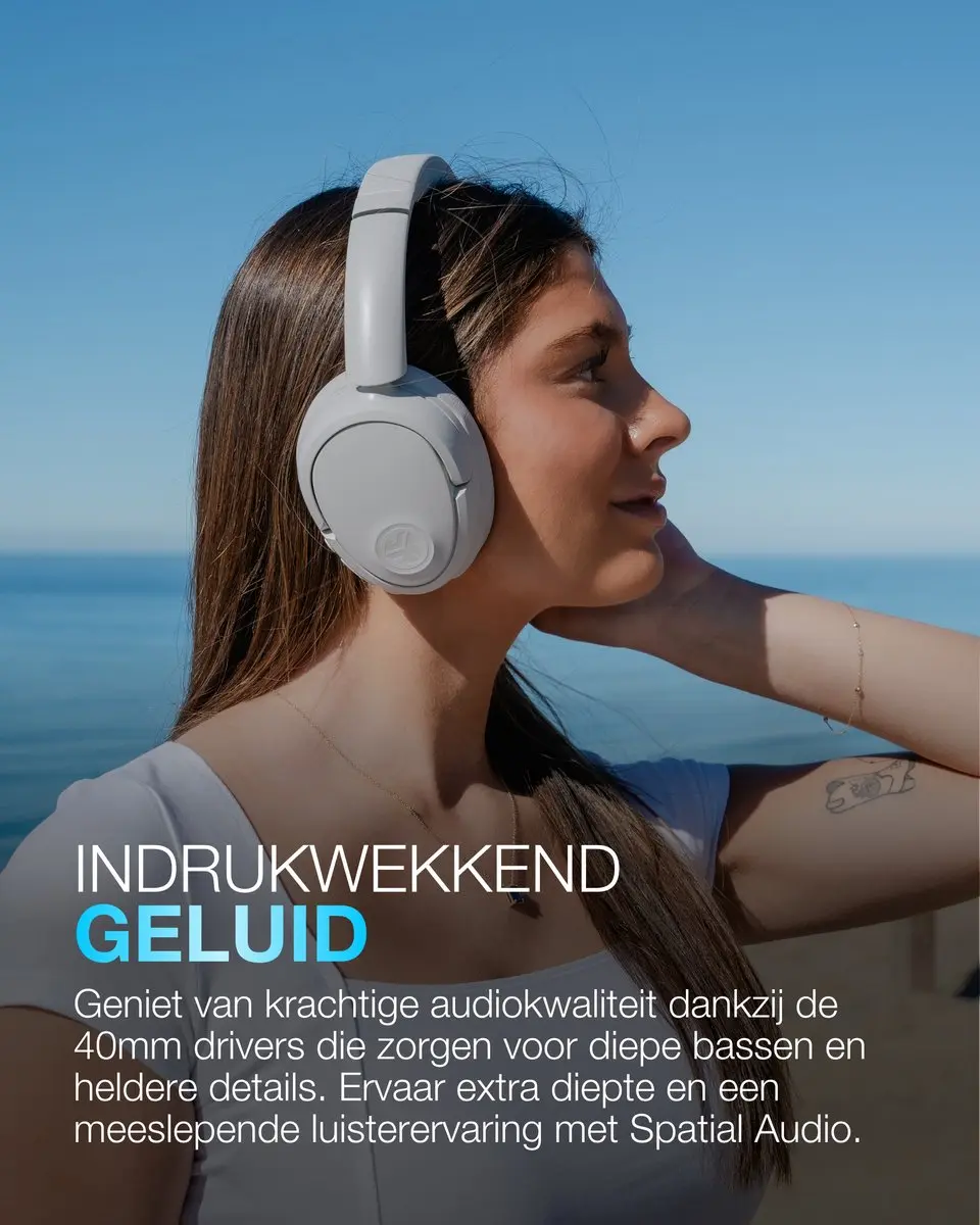 JLab Jbuds Lux ANC IEUHBJLUXANCRWHT62 Koptelefoon - 70 uur - ANC - Wit