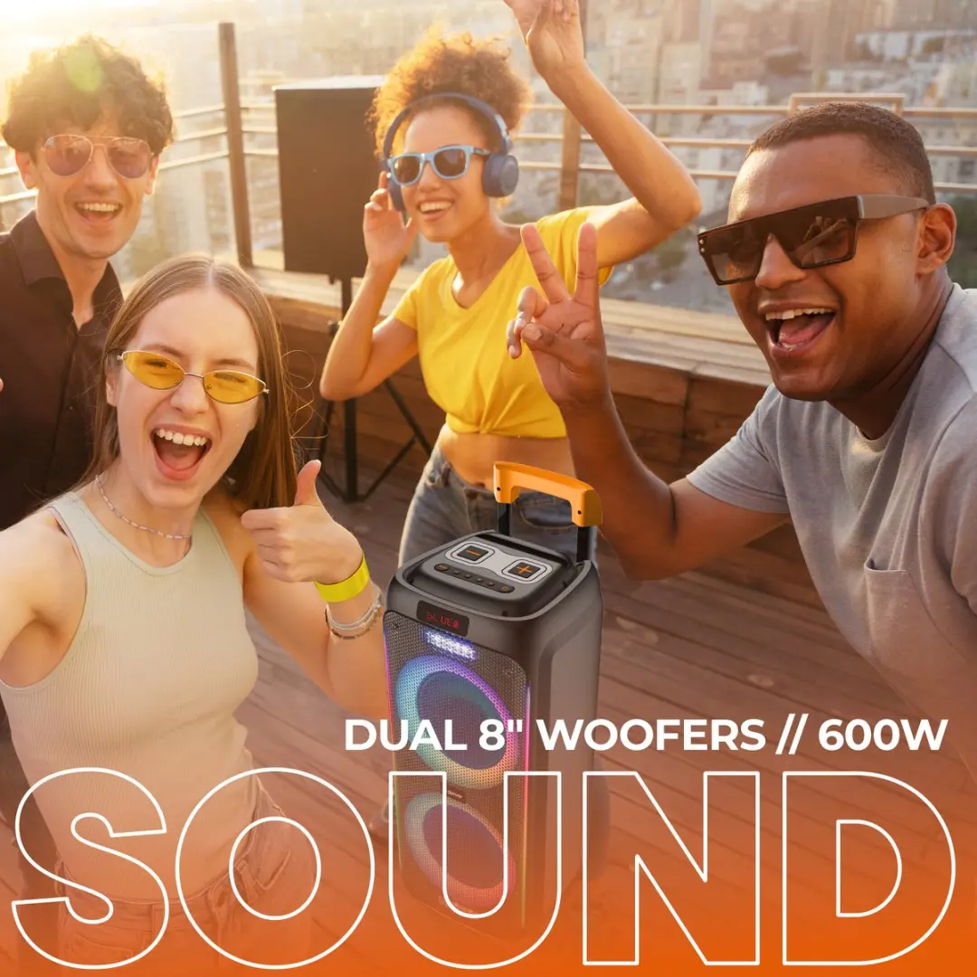 Denver Party Box TPS-456 Bluetooth Speaker - 600W - Zwart