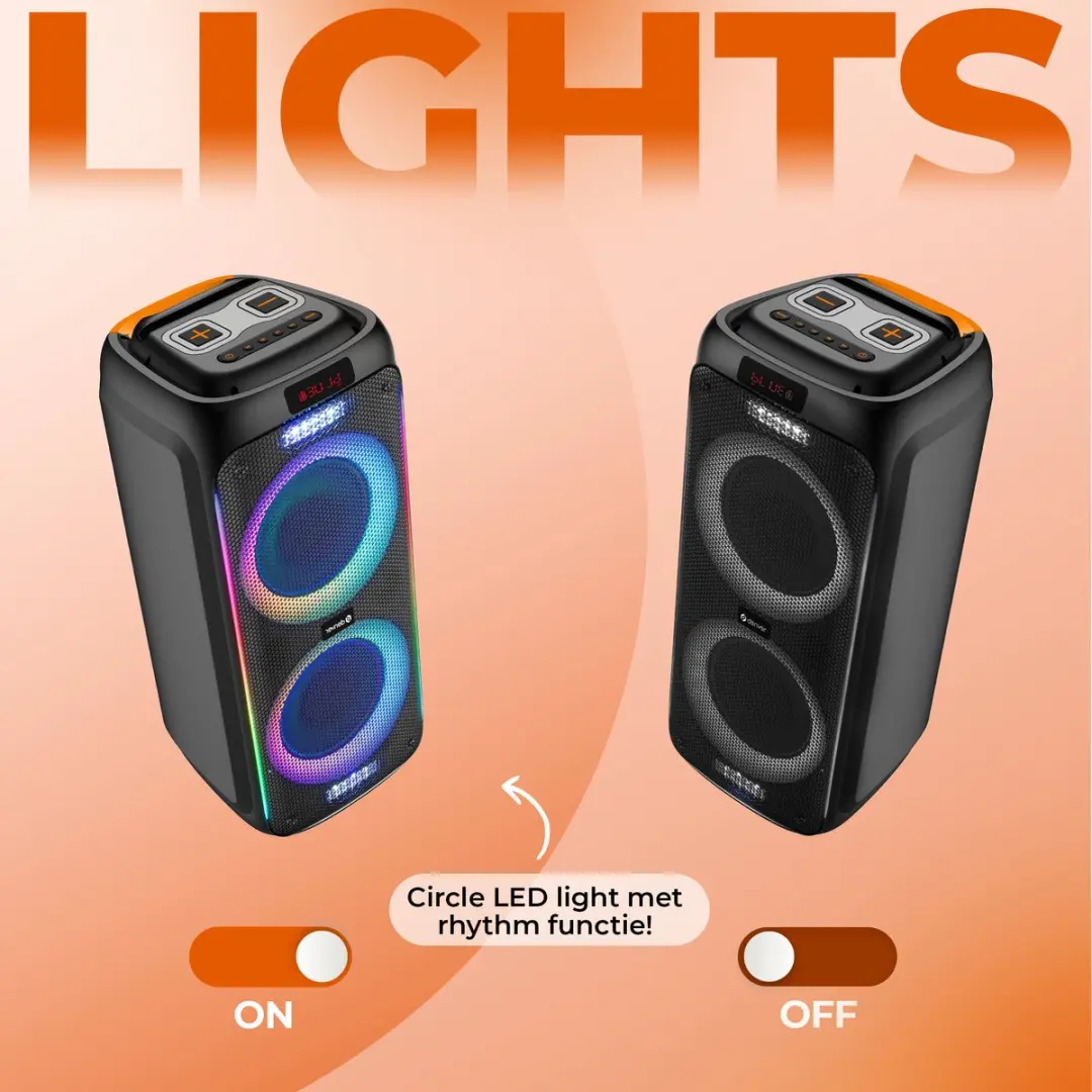 Denver Party Box TPS-456 Bluetooth Speaker - 600W - Zwart