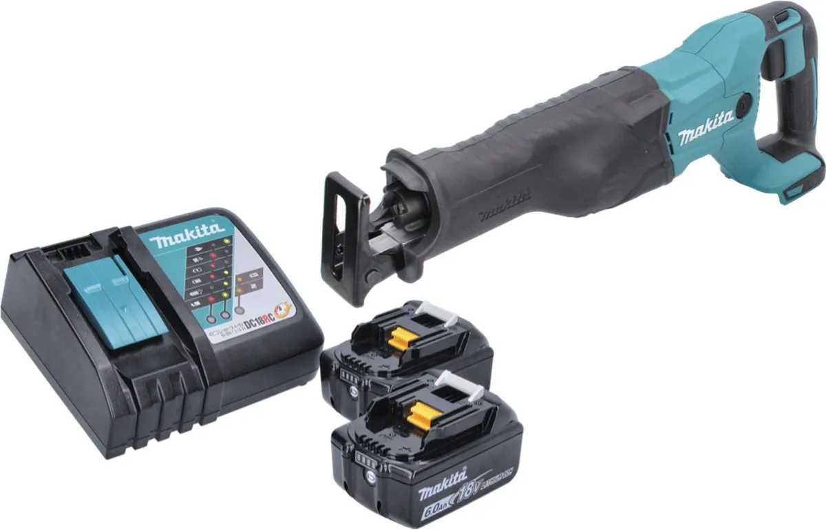 Makita DJR 186 RG Reciprozaag 18V - 2x 6,0Ah + Oplader