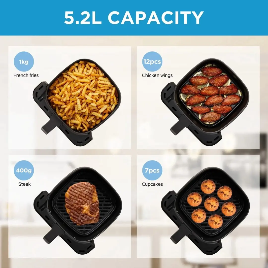 Midea MAD55000ADK Airfryer 5,5L - 1600W - Zwart - afbeelding 6 van 6
