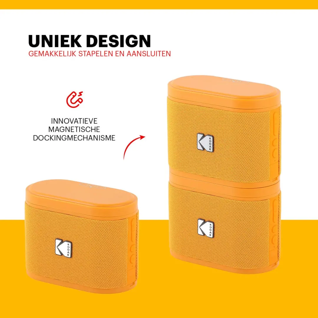 Kodak SoundBrix SBRIX Bluetooth Speaker - 5W - Oranje