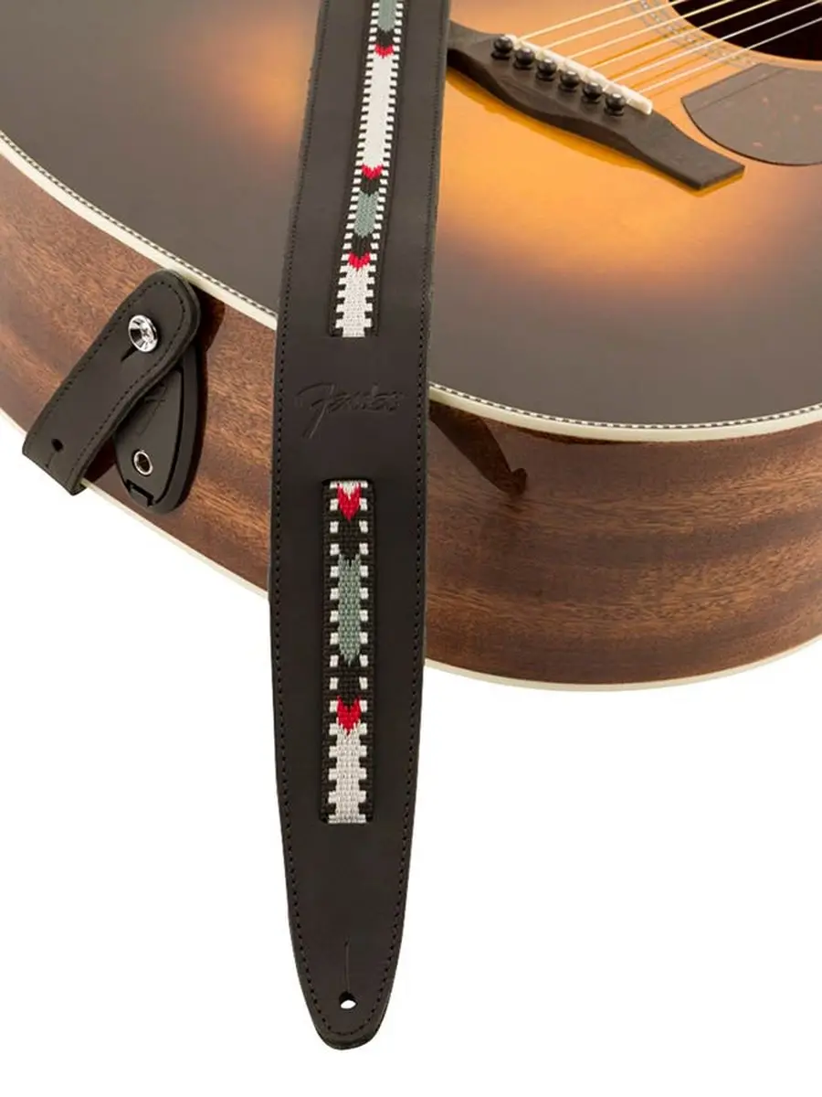 Fender Leather Gitaarband - Universeel - Zwart