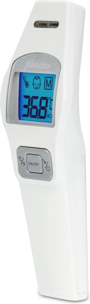 Alecto BC-37 Infrarood Voorhoofdthermometer - Wit-Grijs - afbeelding 6 van 6