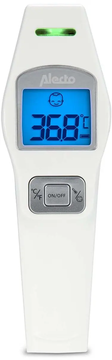 Alecto BC-37 Infrarood Voorhoofdthermometer - Wit-Grijs