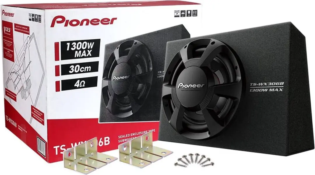 Pioneer TS-WX306B Subwoofer 12 Inch - 1300W - Zwart
