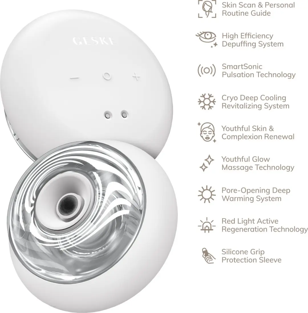 GESKE SmartAppGuided Sonic Massager GK000699WH01 - 9-in-1 - White - afbeelding 6 van 6