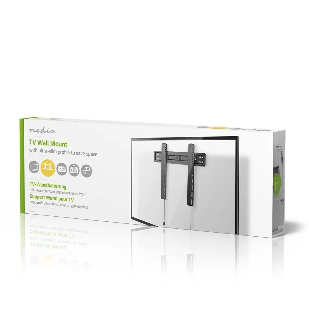 Nedis TVWM5030BK Vaste TV-Muurbeugel 32-55" - 35kg - Zwart