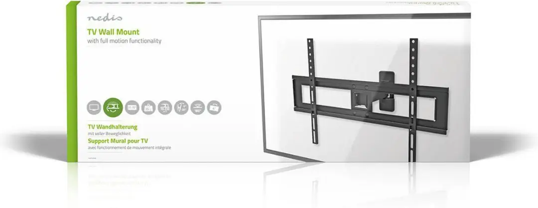 Nedis TVWM1450BK Draai-Kantel TV-Muurbeugel 37-70" - 35kg - Zwart