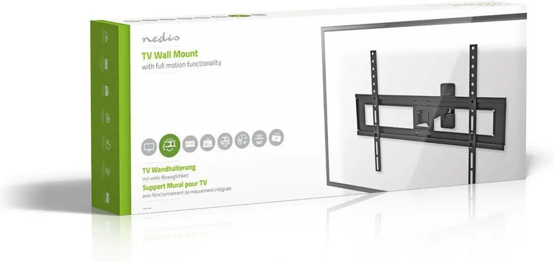 Nedis TVWM1450BK Draai-Kantel TV-Muurbeugel 37-70" - 35kg - Zwart - afbeelding 6 van 6