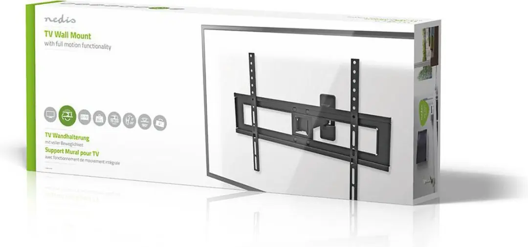 Nedis TVWM1450BK Draai-Kantel TV-Muurbeugel 37-70" - 35kg - Zwart