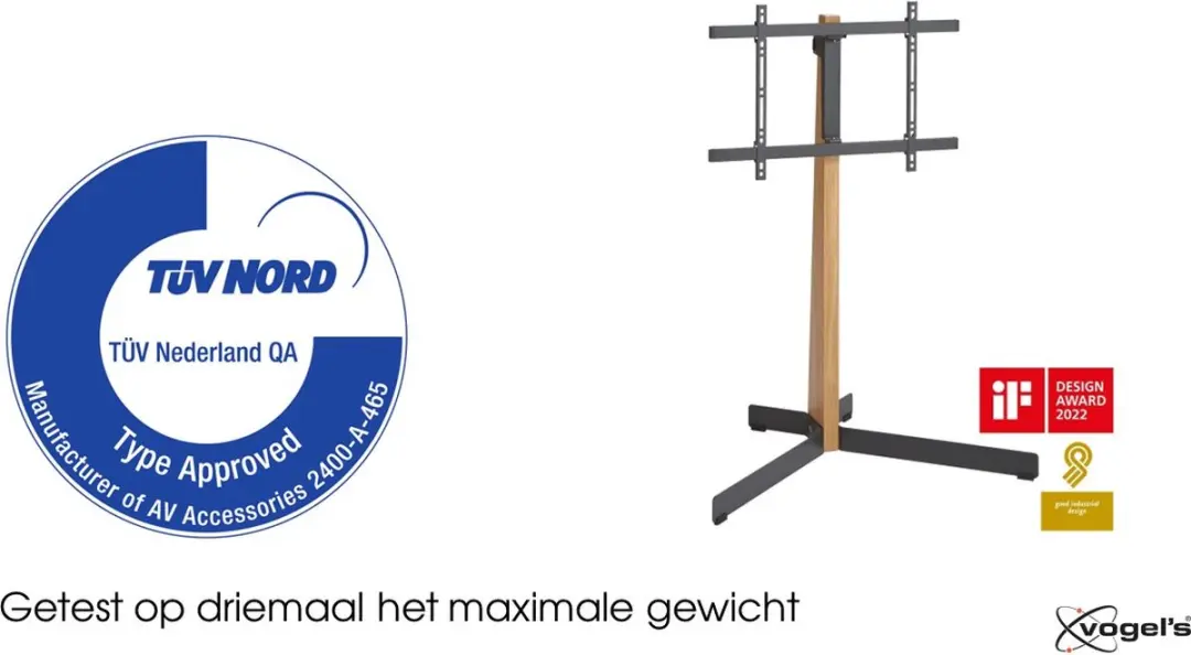 Vogel's COMFORT TVS 3695 TV-Vloerstandaard 40-77" - Bruin/Zwart