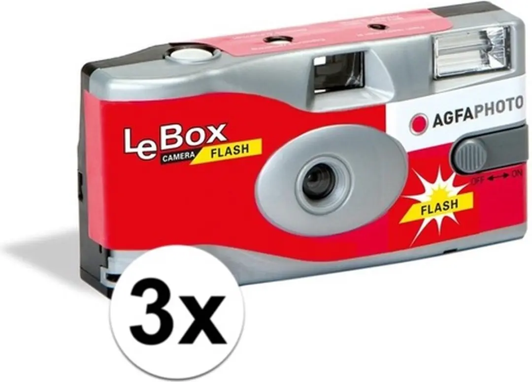 AgfaPhoto Bruiloft Wegwerpcamera 3x27 Kleuren - 81 Foto's