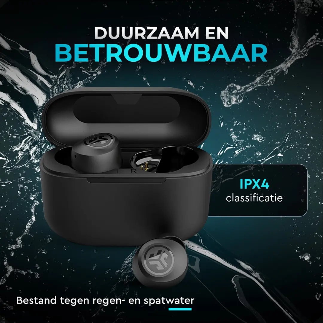 JLab Go POP IEUEBGAIRPOPRBLK124 Draadloze Oordopjes - 35u - Zwart