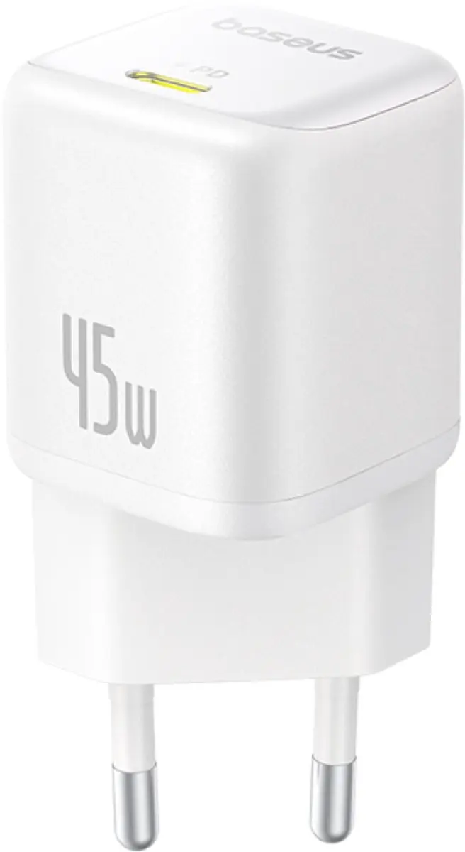 Baseus PicoGo GaN P10176800213-00 USB-C Oplader 45W - Wit