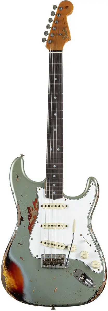 Fender 1965 Stratocaster Super Heavy Relic Firemist Silver - 3TS