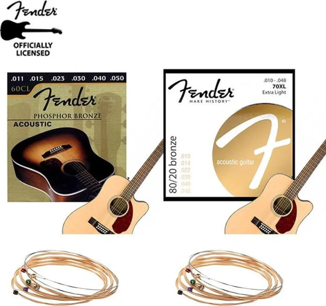 Fender 80/20 Bronze & 60CL Phosphor Bronze Gitaarsnaren