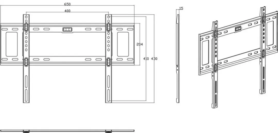 SpeaKa Professional SP-3957088 TV-beugel 32-60" - VESA 100x100/200x200 - Zwart
