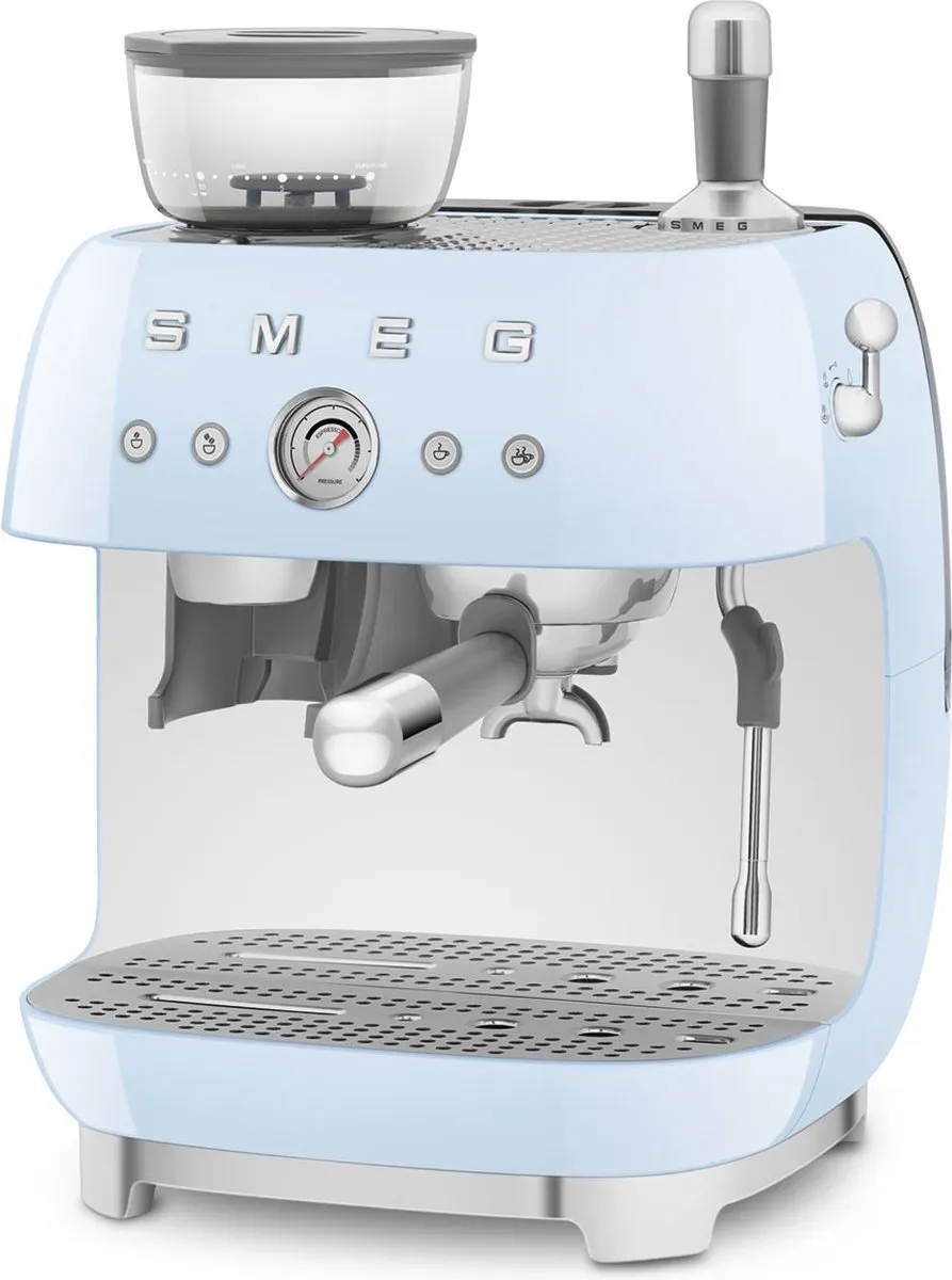 Smeg EGF03 Espressomachine met bonenmaler - Pastelblauw