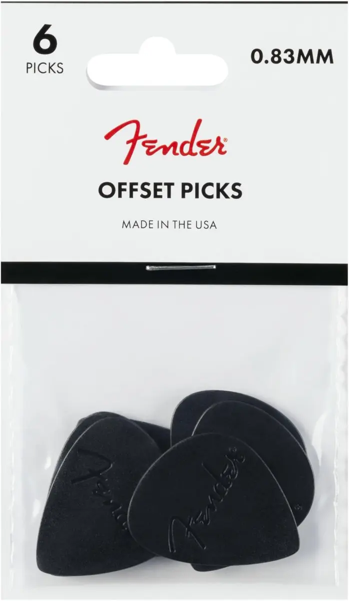 Fender Offset Picks Black 0.83mm Plectrumset