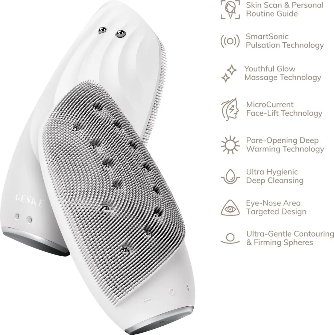 GESKE SmartAppGuided Sonic Thermo Facial Brush GK000006WH01 - 18 Snelheden - Wit