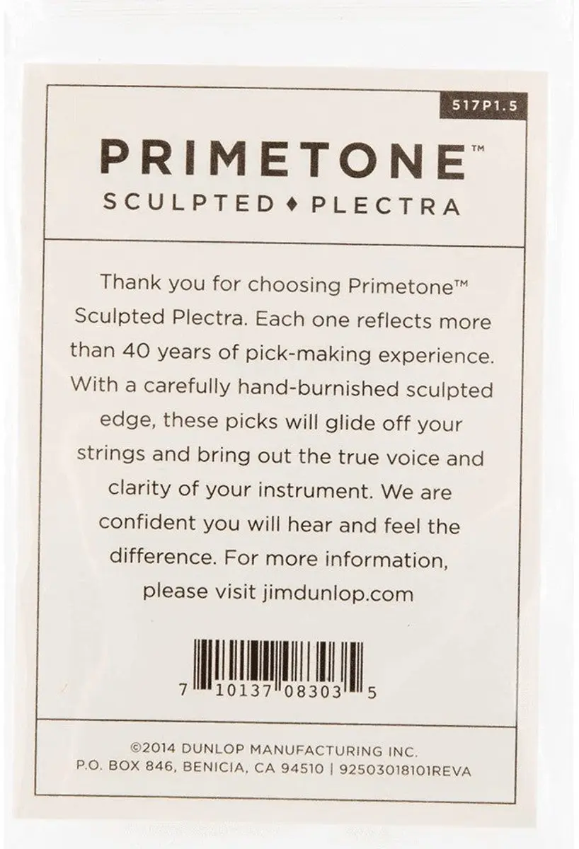 Dunlop Jim Dunlop Primetone Plectrum Small Tri 1.50mm - 3 Stuks