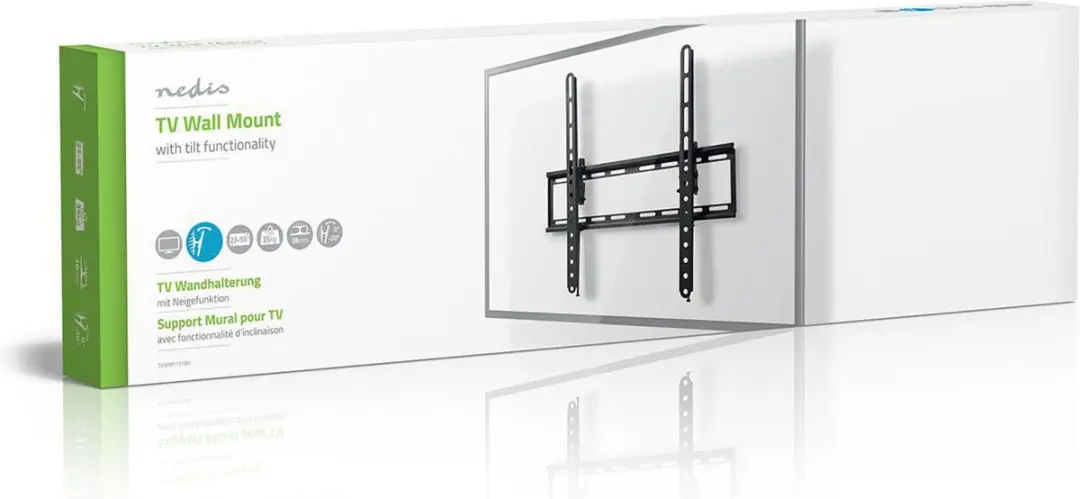 Nedis TVWM1131BK Kantelbare TV-Muurbeugel 23-55" - 35kg - Zwart