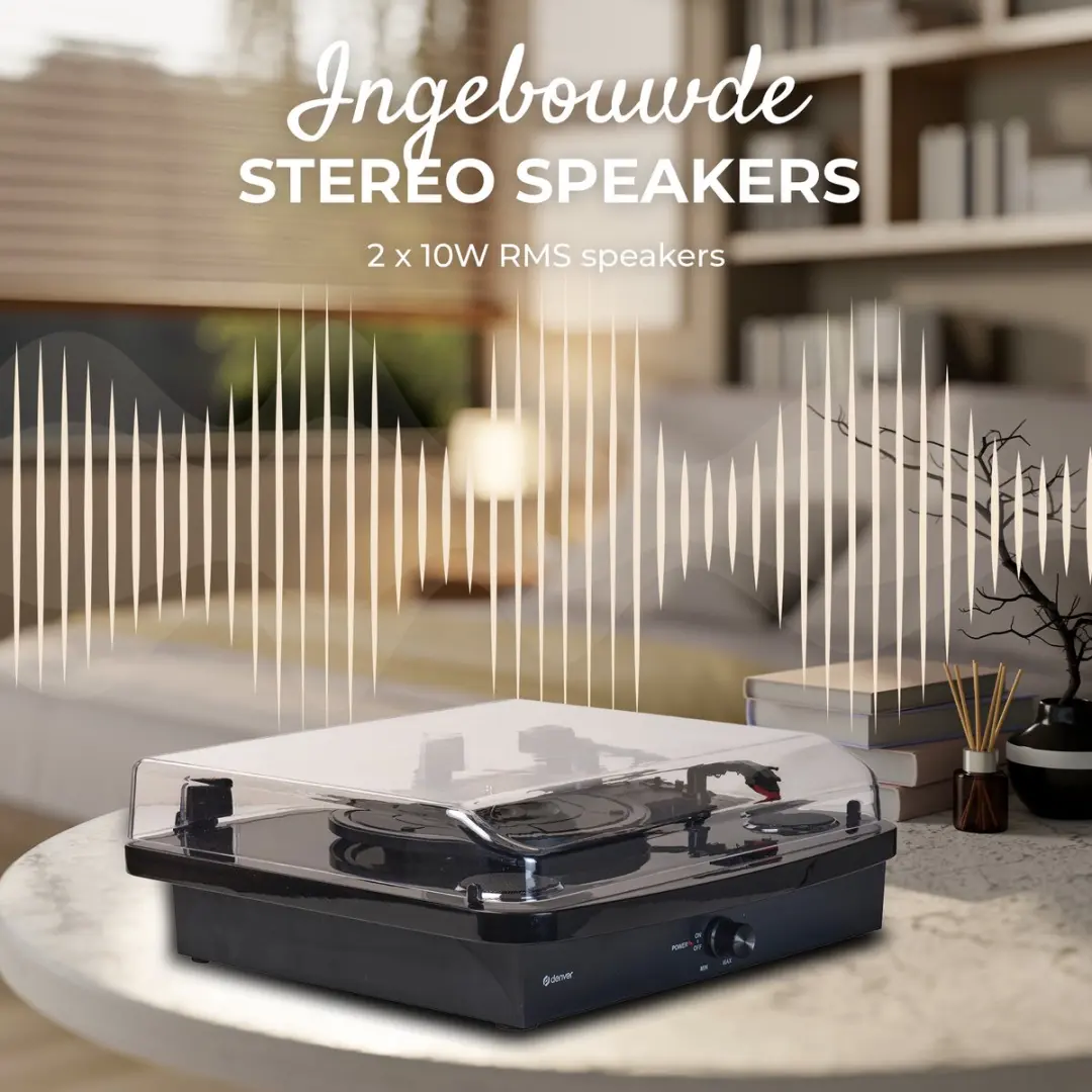 Denver VPL230B Platenspeler - Bluetooth - USB - Piano Black