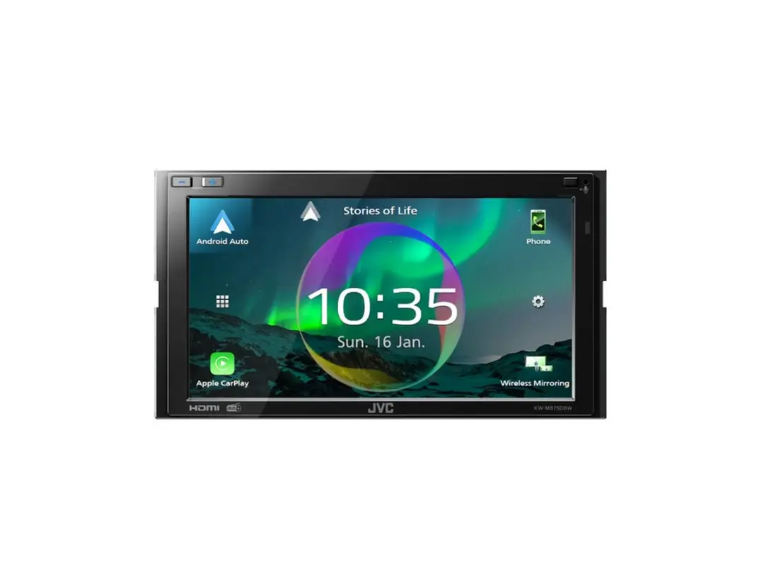 JVC KW-M875DBW Autoradio - 7" WVGA DAB+ WiFi Android Auto/Apple CarPlay - Zwart - afbeelding 3 van 3