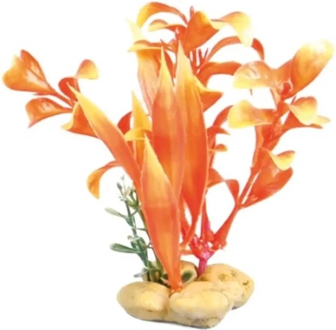 Flamingo Aquariumplant met stenen - 1 Stuk