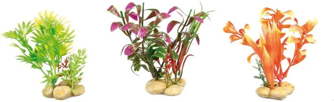 Flamingo Aquariumplant met stenen