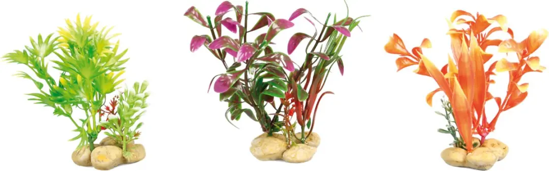 Flamingo Aquariumplant met stenen - 1 Stuk