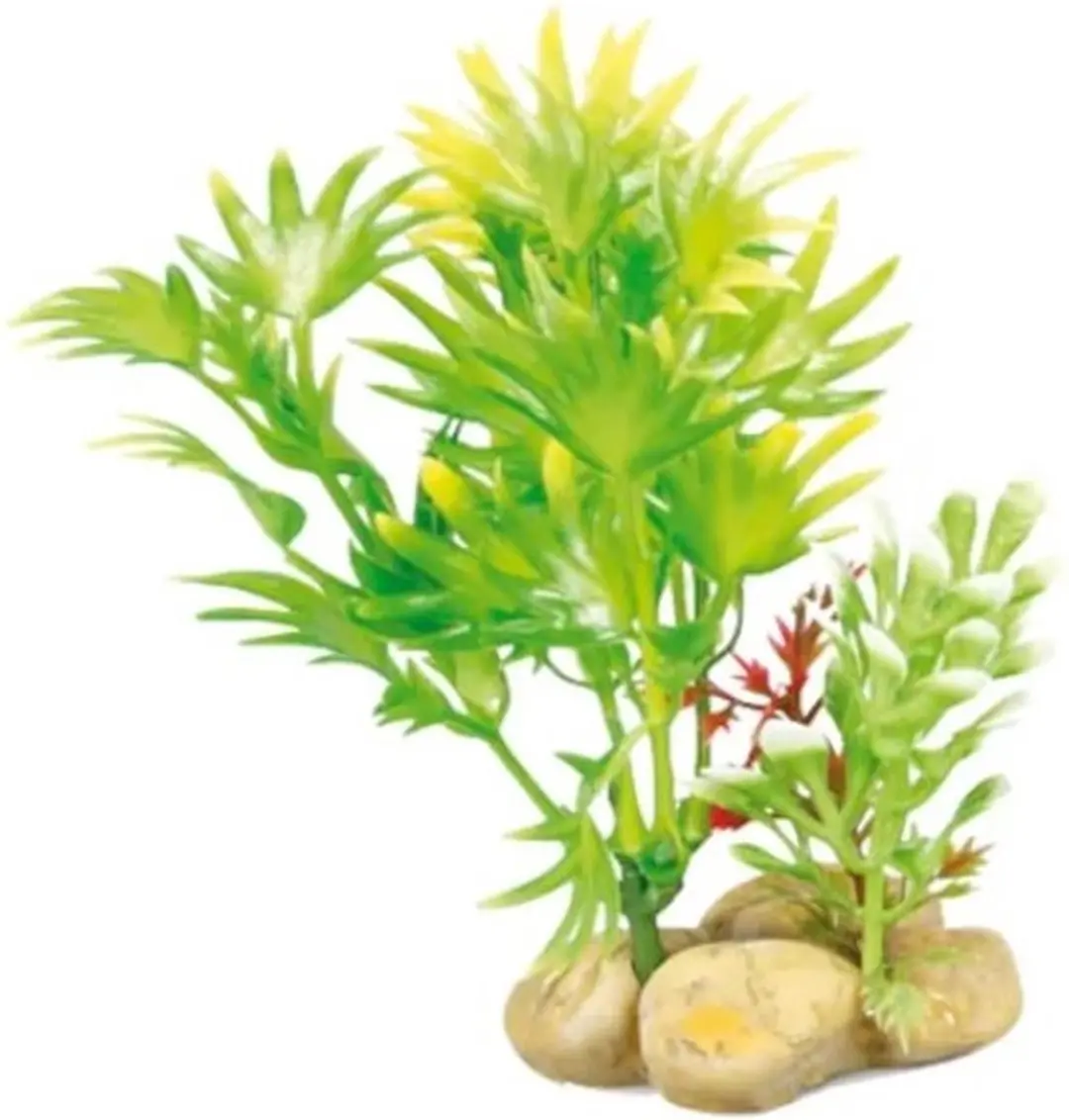 Flamingo Aquariumplant met stenen - 1 Stuk