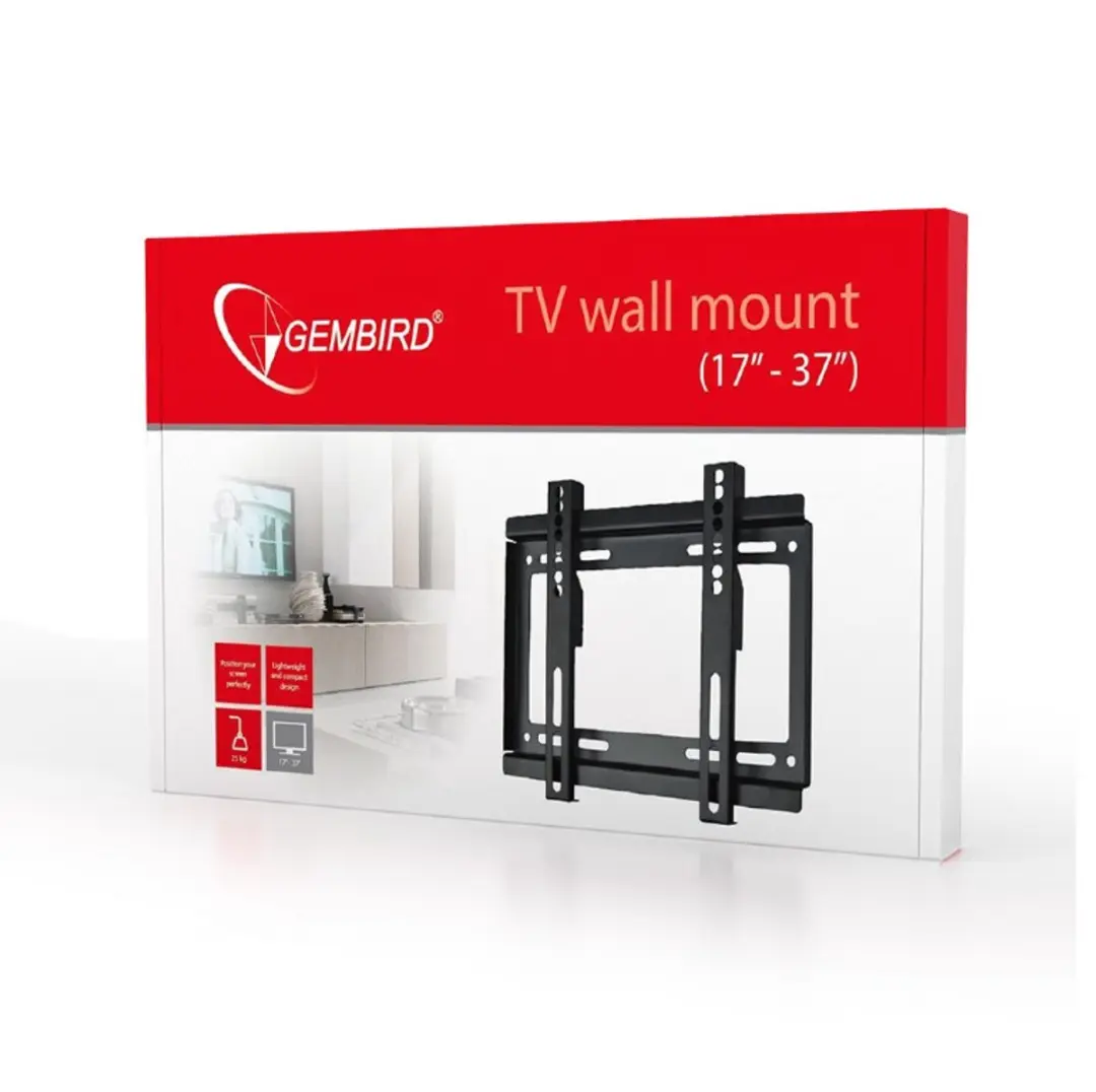 Gembird WM-37F-01 Muurbeugel - 37 inch - Zwart