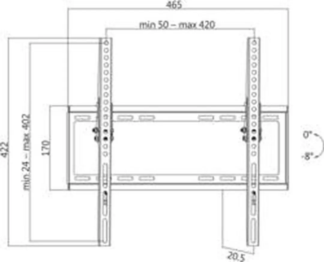 Logilink BP0037 TV-Beugel Kantelbaar - 32-55" - Zwart