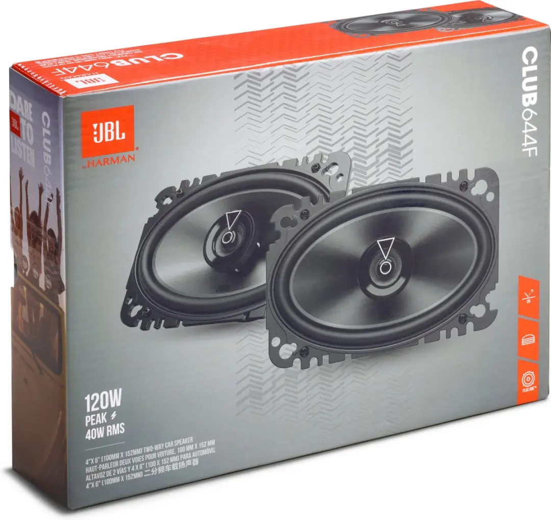 JBL Club 644F Autospeakers - 120W Set van 2 - Zwart