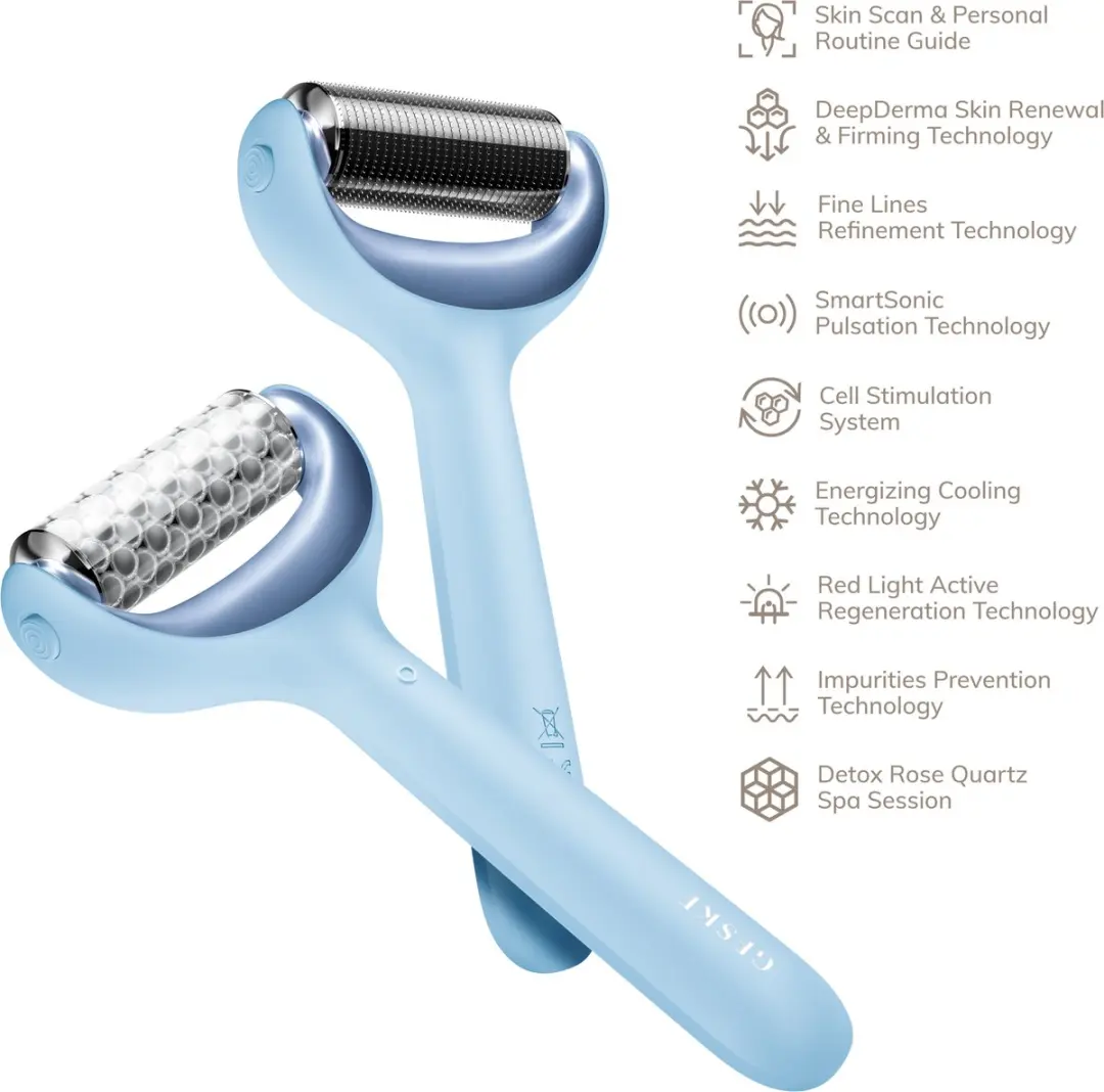 GESKE SmartAppGuided MicroNeedle Roller 9-in-1 - Aquamarine - afbeelding 2 van 6