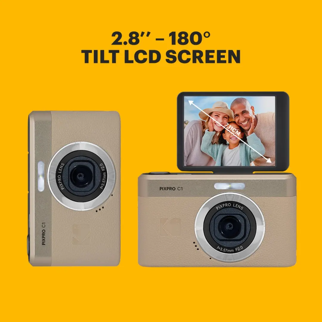 Kodak Pixpro C1 C1TN Compactcamera - 13MP - 4x Zoom - Tan