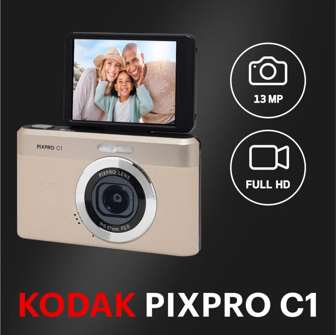 Kodak Pixpro C1 C1TN Compactcamera - 13MP - 4x Zoom - Tan