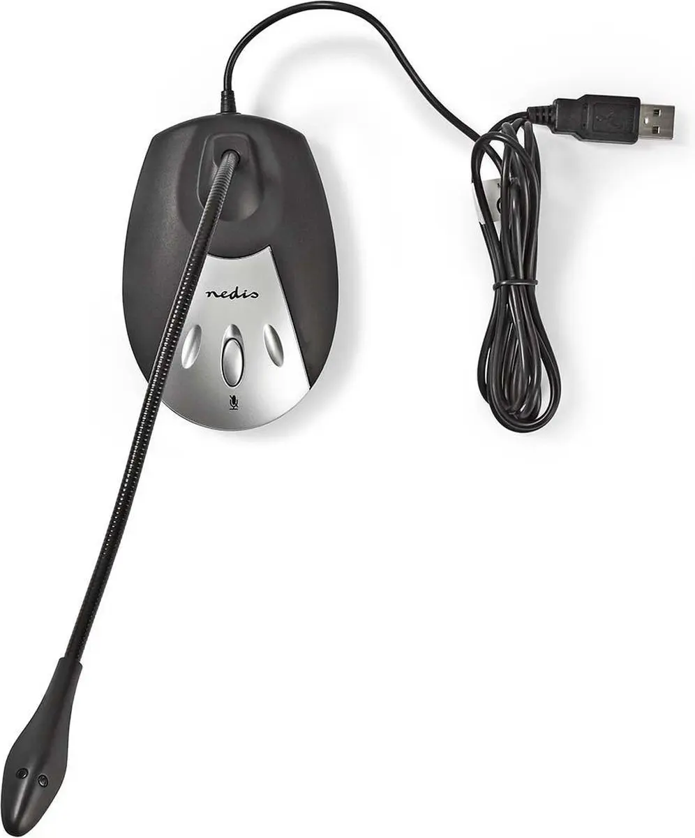 Nedis MICDU100BK USB Microfoon - Zwart