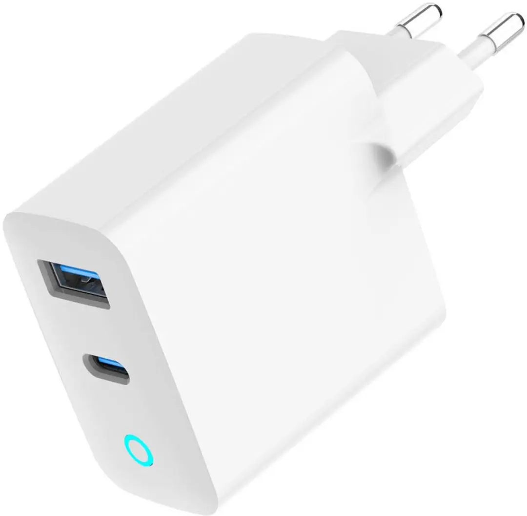 Gembird TA-UC-PDQC30L-W-01 USB-C/A Snellader 30W - Dual-Port - Zwart
