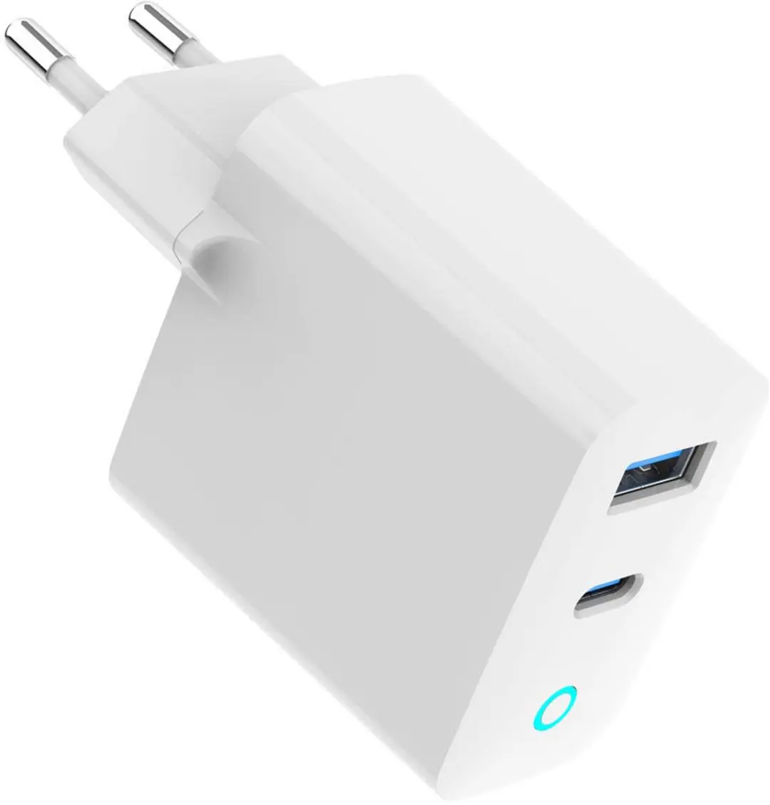 Gembird TA-UC-PDQC30L-W-01 USB-C/A Snellader 30W - Dual-Port - Zwart
