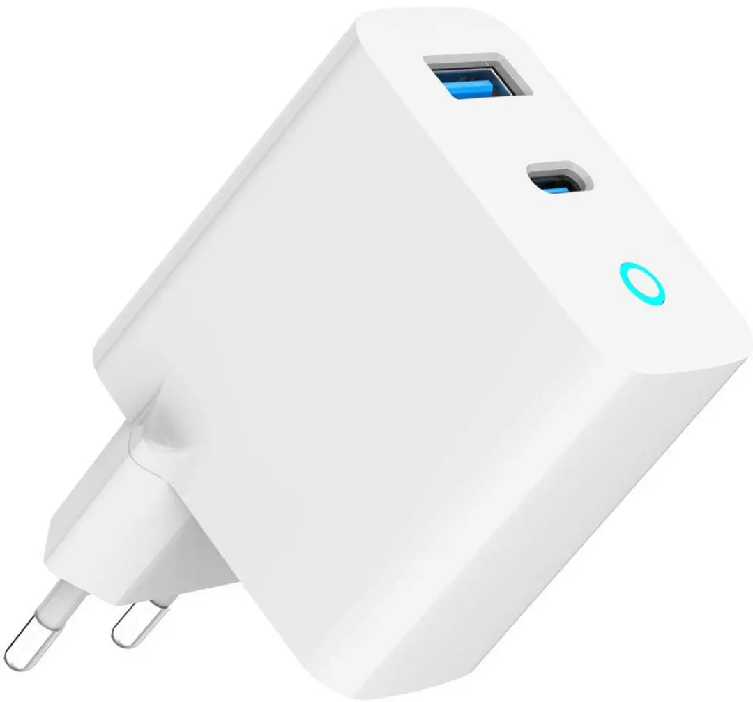 Gembird TA-UC-PDQC30L-W-01 USB-C/A Snellader 30W - Dual-Port - Zwart