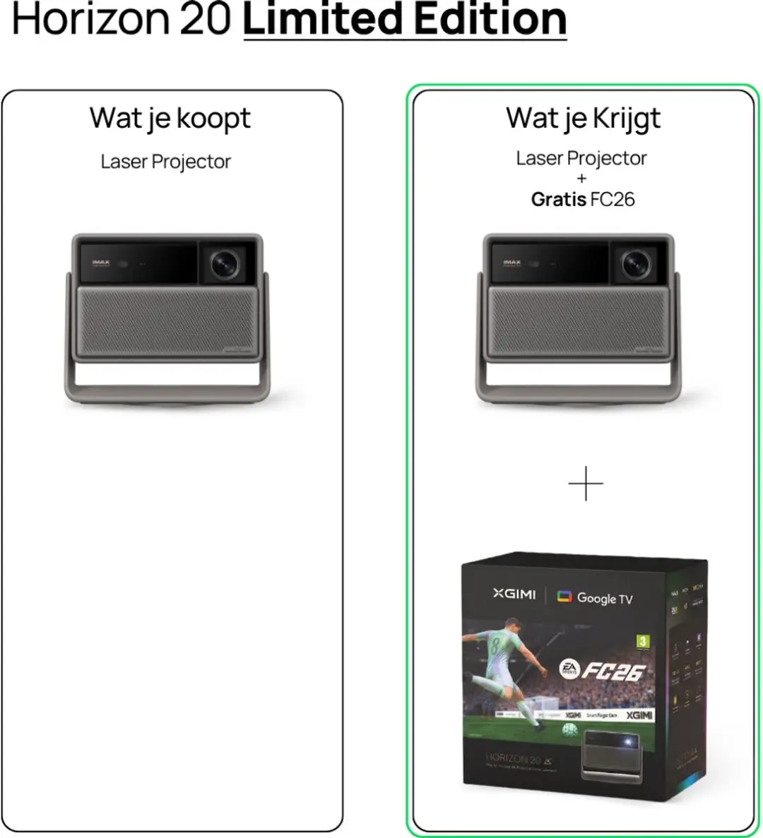 XGIMI Horizon 20 Max FC26 Laser Projector - 5700 ISO Lumen - Grijs